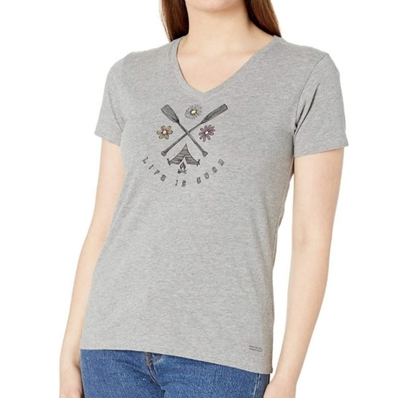 Life Is Good Tops - Life Is Good Women's Size XL Wildflower Crusher Tee Classic Boho Chic Outdoor